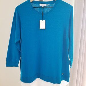 Calvin Klein Sweater with attached Shirt Tail, Large